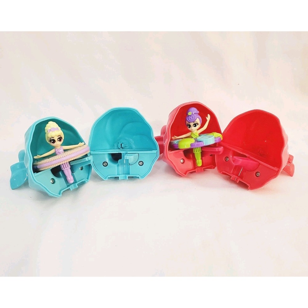 Set Of 2 Prima Sugarinas Surprise Spinning Ballerina Dolls Candy